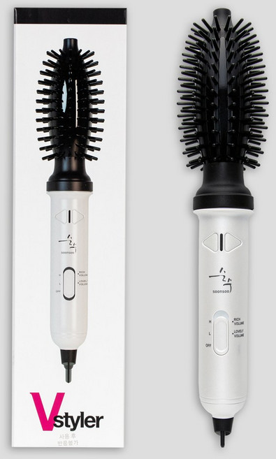 [순수] 회오리볼륨 오토롤링고데기 V스타일러 고데기, WMS-H-1912, 화이트