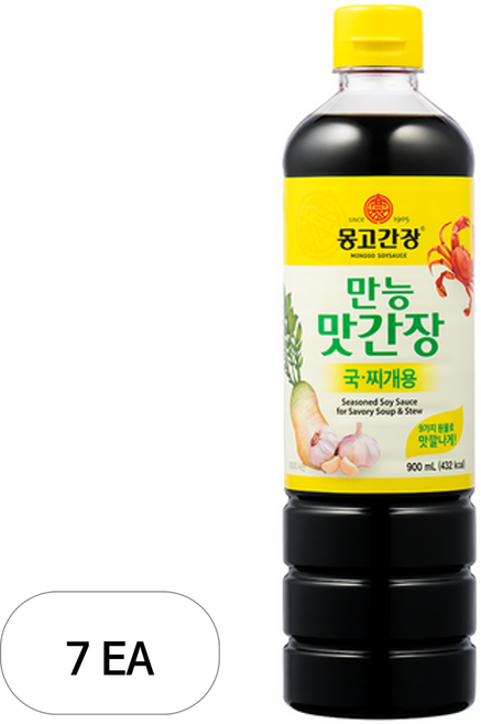 몽고간장 국찌개용 만능 맛간장, 900ml, 7개
