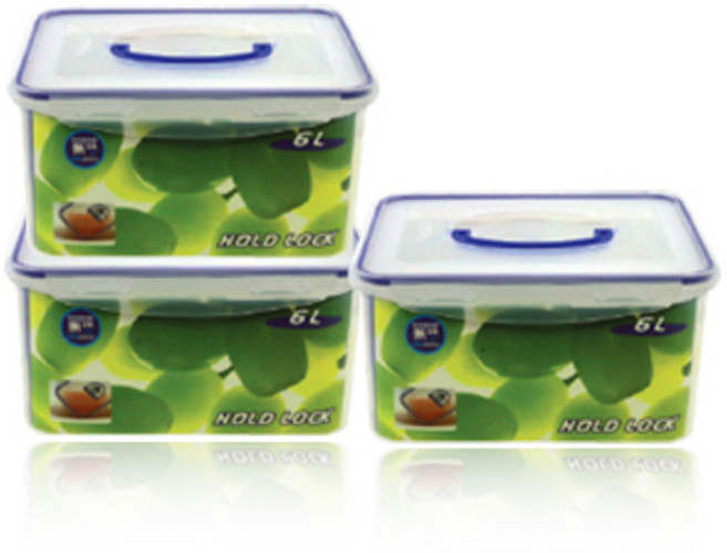 홀드락 김치통 사각김치통 사각밀폐 장보고주방, 투명홀드락 3-3(3.5L), 1개