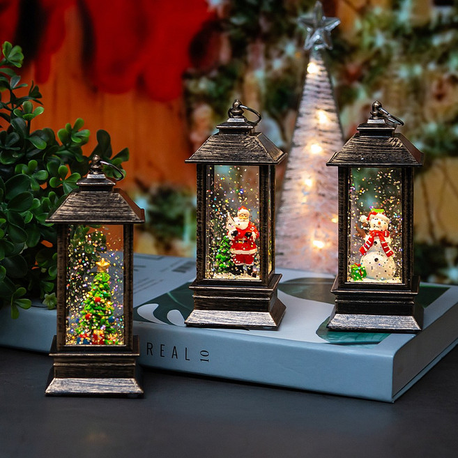 레토 크리스마스 선물 스노우볼 워터볼 LED 무드등 인테리어 조명 MS010, 1개, LCM-MS01O (트리)