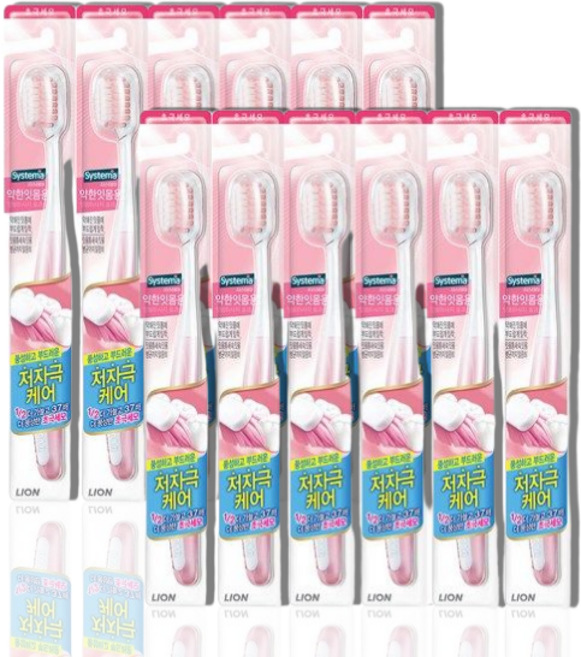 시스테마 약한 잇몸용 저자극 케어 칫솔, 12개입, 1세트