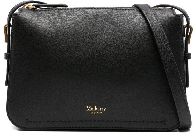 멀버리 클로벨리 레더 지퍼 탑 크로스 백