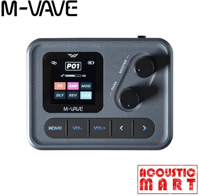 엠베이브 M-VAVE Pocket Amp 초소형 휴대용 멀티 이펙터 / 일렉기타 베이스기타 블루투스 충전식, 1개