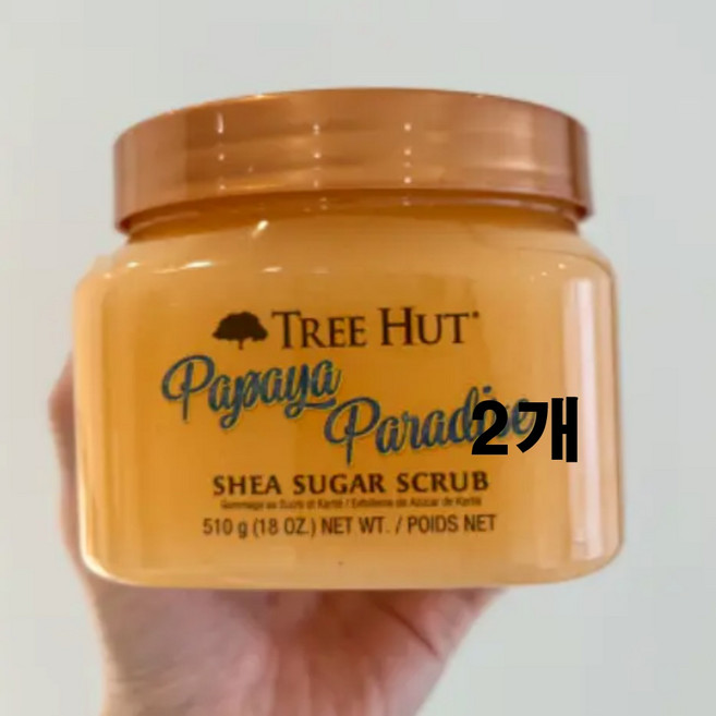 트리헛 파파야 파라다이스 시어 슈가 바디스크럽 과일향, 510g, 2개