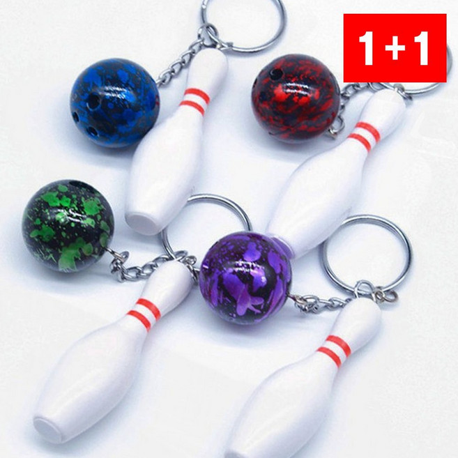 볼링핀 키링 열쇠고리 스포츠 공 볼링공 가방 차번호