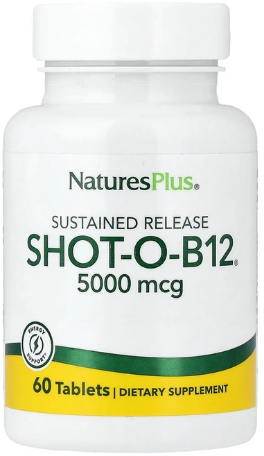 네이쳐스플러스 서방형 샷-O-B12 5000mcg 60정, 1개 - 쿠팡