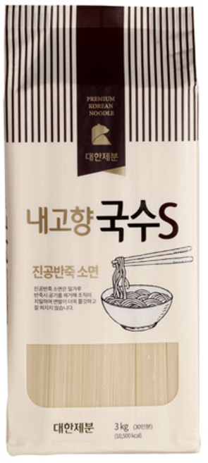 대한제분 곰표 내고향국수 S 3kg 진공반죽 고급소면, 1개