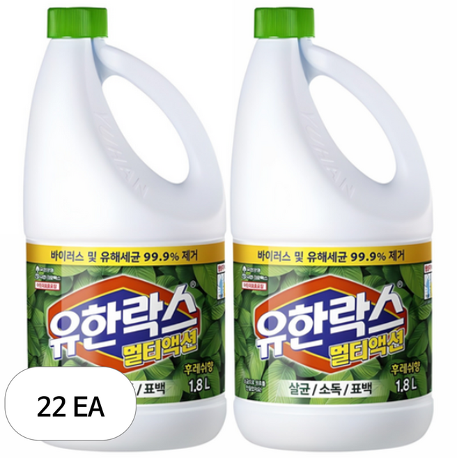 유한락스 멀티액션 후레쉬, 1.8L, 22개