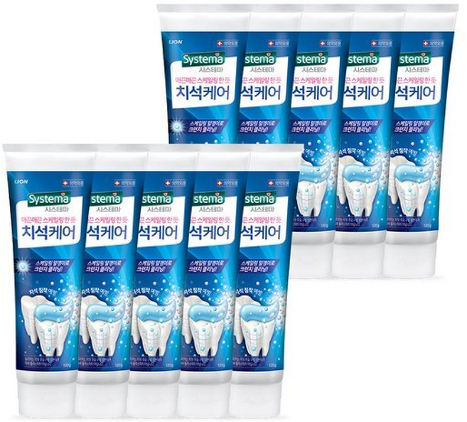 시스테마 치석케어 치약 120g x 10개/구강청결치약, 10개