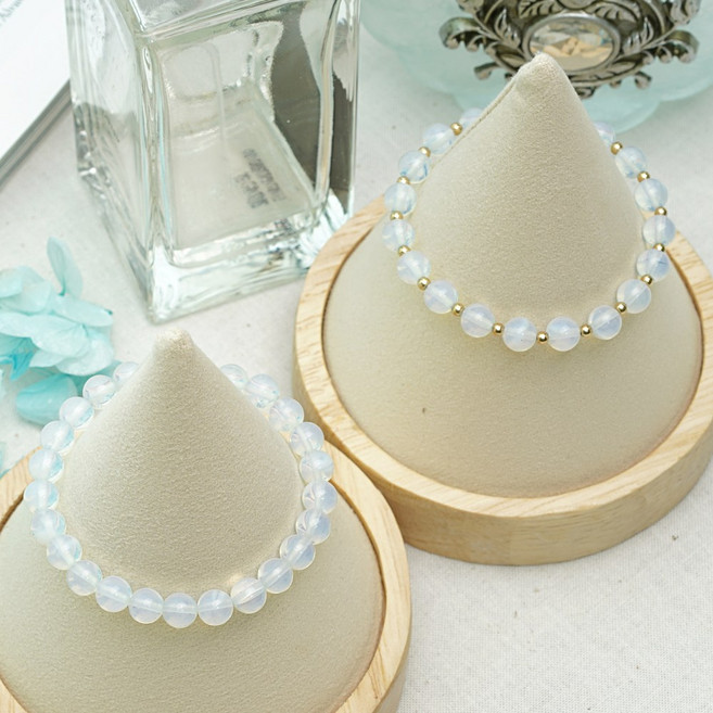 10월 탄생석 오팔 원석 팔찌 남자 여자 선물 염주팔찌