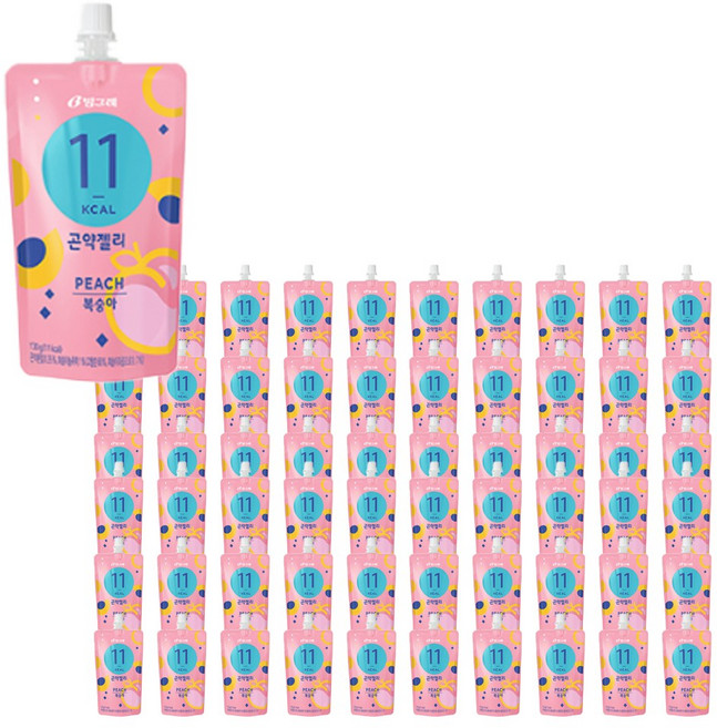 빙그레 곤약젤리 복숭아, 130g, 60개
