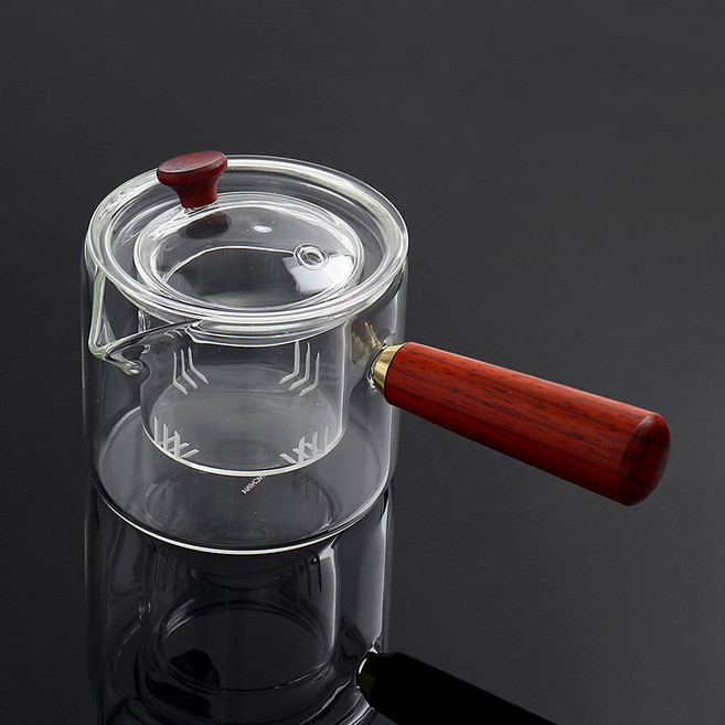 도토로 로하티우드핸들 내열유리 차포트(400ml), 999개, 400ml, 투명