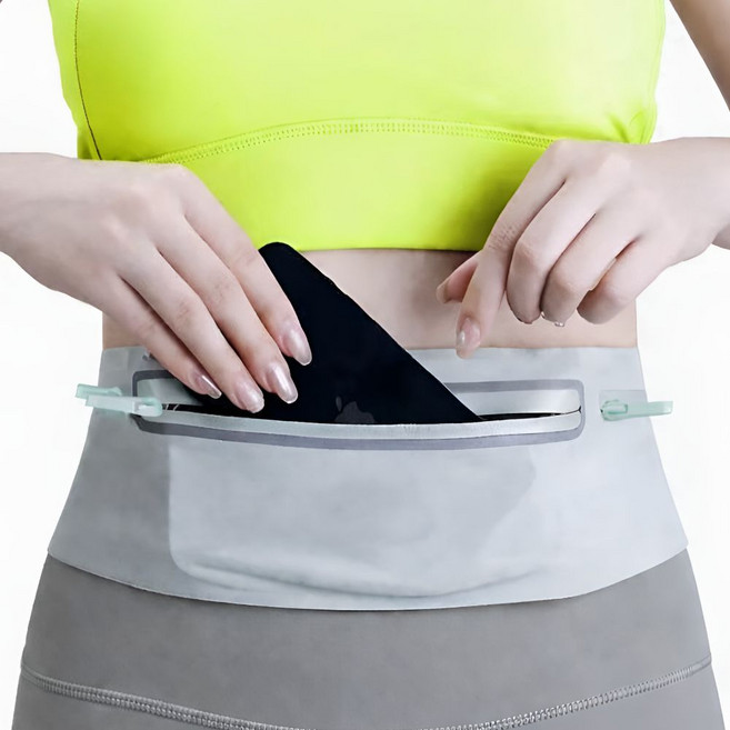 마니모아 초경량 3포켓 스트레치 러닝 벨트, 1개, 블루