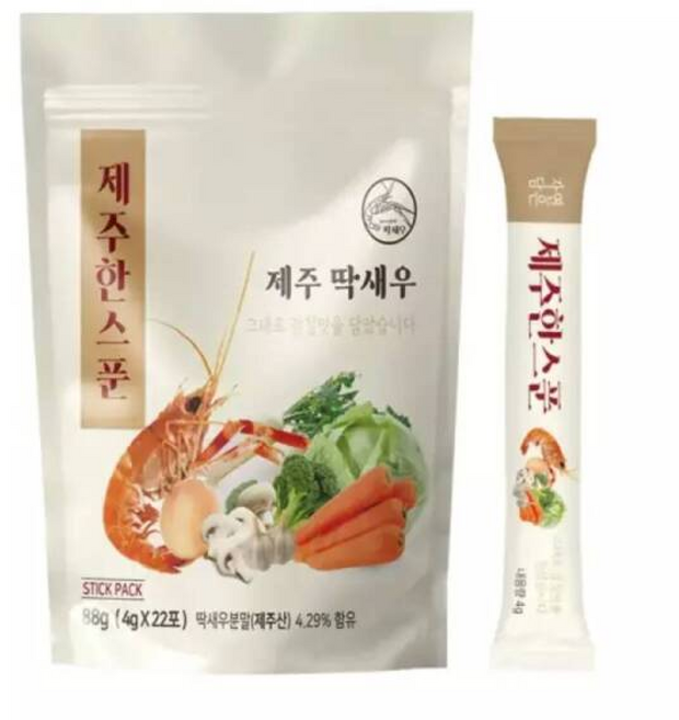 천연 원물 딱새우분말 제주한스푼 (x) 분말 조미료, 22개, 4g