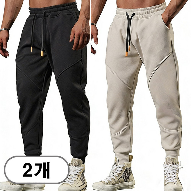 차쿠 1+1 남성 겨울 기모 조거바지 도톰 머슬 팬츠 트레이닝 팬츠 헬스팬츠 운동바지 스포츠 조거팬츠 작업바지 빅사이즈