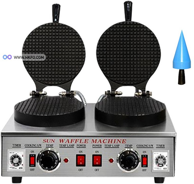 태양산업 전기식 원형 아이스크림 콘 와플기계 2구 (+성형기포함)