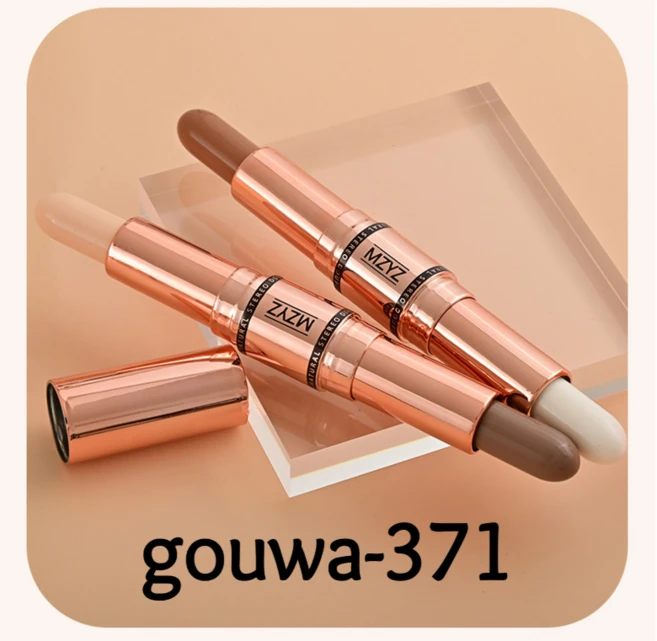 gouwa-371 양면 컨투어 스틱 하이라이트 스틱 입체 수정 코 그림자 음영 얼굴 밝기 펜슬, 01# 고광택, 1개 - 쿠팡