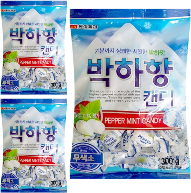 동아제과 박하향캔디, 300g, 3개