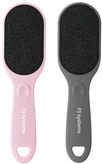 F3 와이드 점보 샌드 풋파일 마른발 발각질 제거기 핑크 & 그레이, 1개, 2개입 - 쿠팡