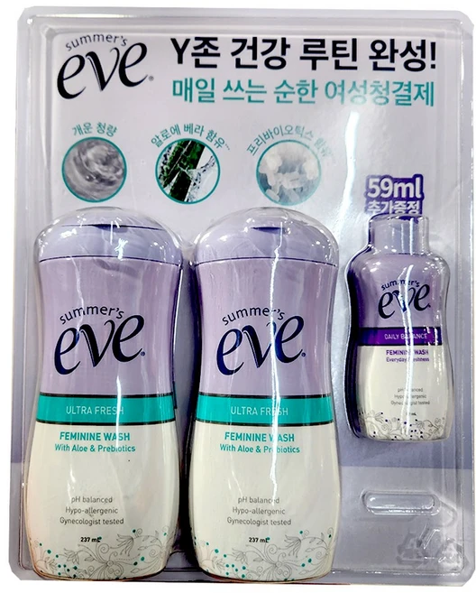 썸머스이브 울트라 프레쉬 페미닌 워시 + 여성청결제, 2개, 237ml - 쿠팡