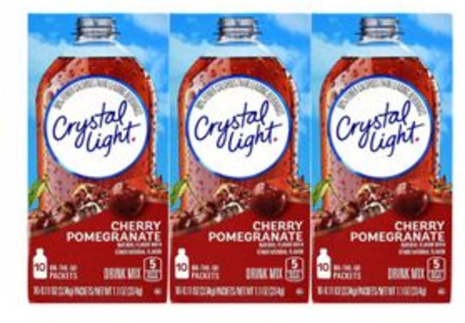 크리스탈 라이트 온 더 고 항산화 천연 체리 석류 10개 Crystal Light On The Go Antioxidant Natural Cherry Pomegranate 1, 3.1g, 1