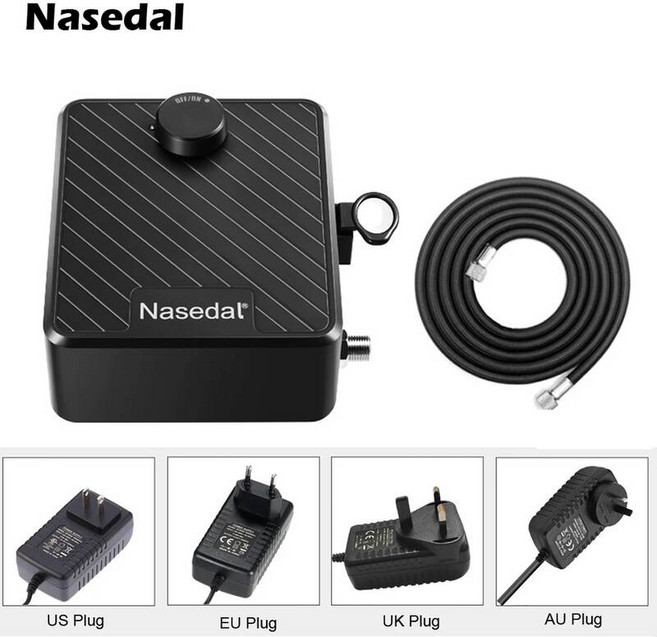 Nasedal 네일 메이크업 모델 에어 브러시 페인팅 케이크 DIY 페인트 도구 40 PSI 공기 압축기 업그레이드, AU 플러그, NT-500A, 1개