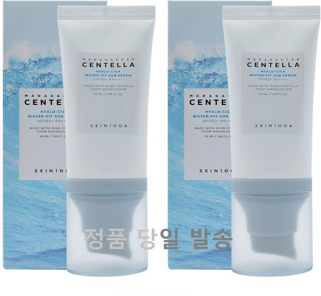 스킨1004 마다가스카르 센텔라 히알루 시카 워터핏 선 세럼 +샘플 세트, 2개, 50ml
