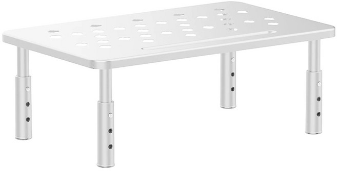 Allilio 메탈 높이조절 모니터 받침대 다용도 노트북 거치대, 화이트