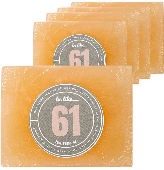 비라이크61 천연비누 유황 성분 향 좋은 세안 미용 피부관리 올인원 비누 110g, 5개입