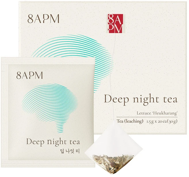 8APM 딥 나잇 티 흑하랑상추 티백 20개입, 2개, 30g - 쿠팡