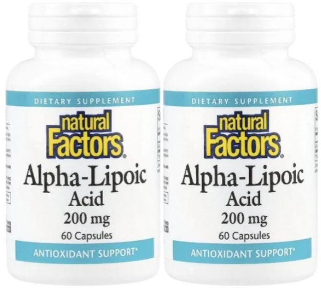 내추럴팩터스 알리포산 알파리포산 200mg 60캡슐 2개 R리포산 AlphaLipoic, 60정 - 쿠팡