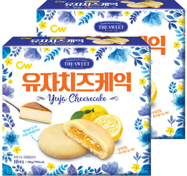 청우 유자치즈케익, 190g, 2개