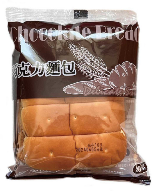LIOUBUY 巧克力夾心麵包, 130g, 1個