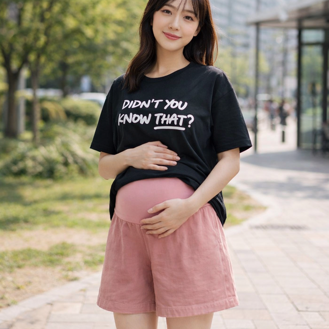 디한스 임산부 허리밴딩 A자형 반바지