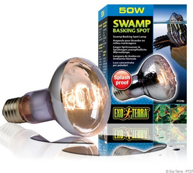 엑소테라 파충류 늪지대용 바스킹 스팟 램프 50W, 1개