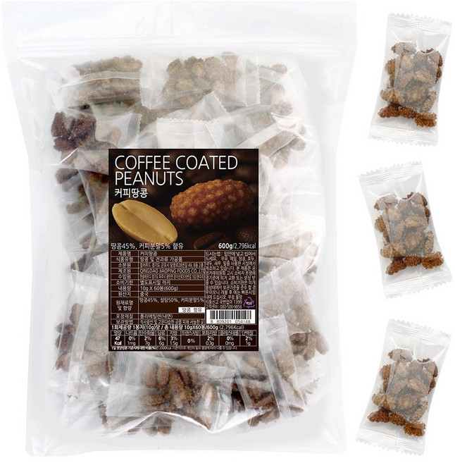 컬러푸드 커피 땅콩 소포장, 60개, 10g