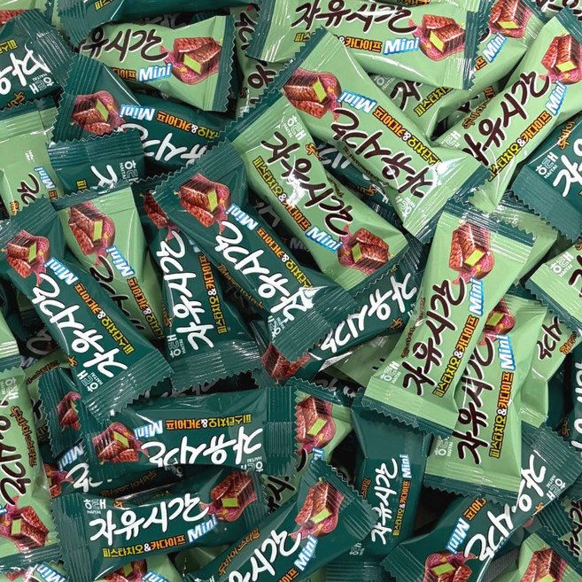 자유시간 미니 피스타치오 카다이프 초코바 대용량 개별포장, 50개, 7.5g