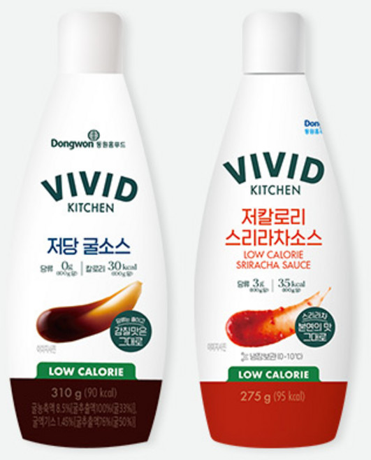 [냉장고털이소스] 비비드키친 저당 굴소스 + 저칼로리 스리라차소스, 1개, 상세 설명 참조, 상세 설명 참조