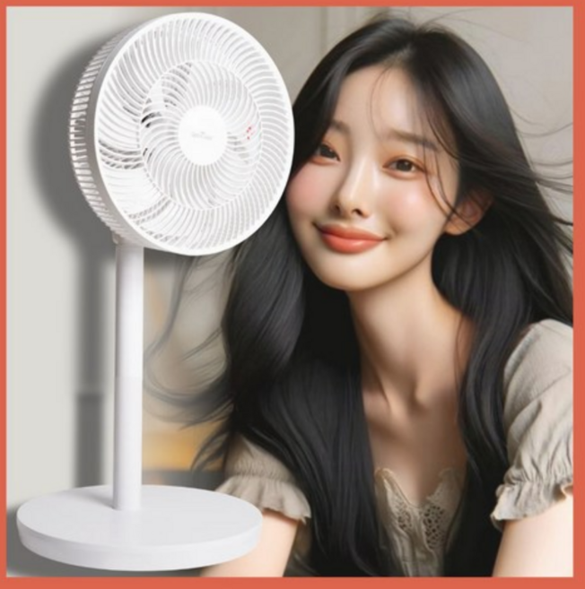 All화이트 원스 가정용 스탠드 리모컨 저소음 써큘레이터 선풍기, 스탠드형