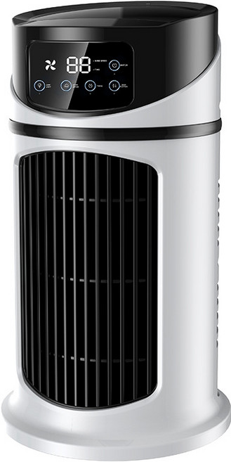 USB插電水冷噴霧風扇大風力靜音燈光空調扇辦公宿舍通用, 英文   彩盒, 白色