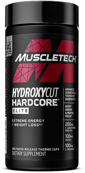머슬테크 하이드록시컷 하드코어 엘리트 헬스부스터 100캡슐 다이어트보조제 체지방컷팅제, 1개, 100정 - 쿠팡