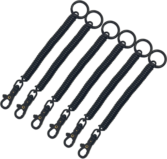 6SET 엠엔피 이중고리 도난방지 스트랩, 1세트, 블랙