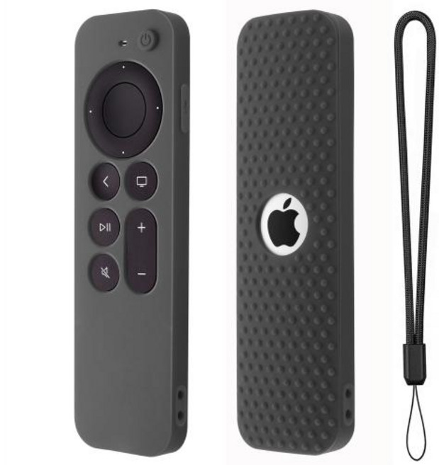 Apple Siri Remote 3 세대 실리콘 보호 원격 케이스 Apple TV 4K 2 세대 원격 충격 방지 슬리브 신제품, 10)다크 그레이