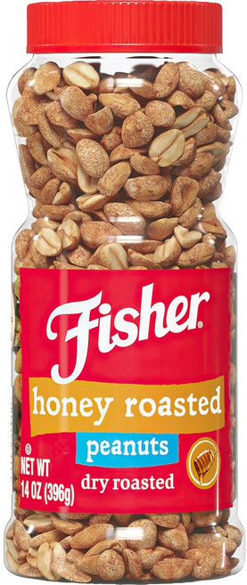 피셔 허니 로스티드 피넛 드라이 로스티드 [대한항공 꿀땅콩] Fisher Snack Honey Roasted Dry Roasted Peanuts, 1개, 396g
