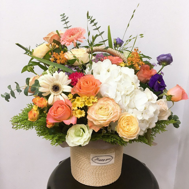 pm3시전주문시 다음날배송 고급생화꽃바구니 생일 기념일 출산 임신축하 환갑 칠순꽃 전국꽃배달 여자친구꽃선물, 타입10(오로라공주)