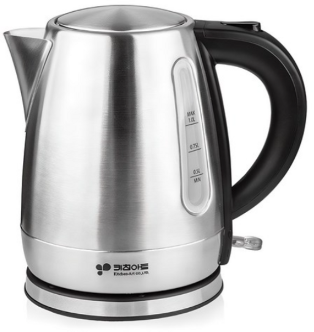 키친아트 스테인리스 전기포트 1L, (국내배송)KSJ-FEK100