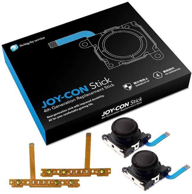 사쿠라체커 합격 국내 수리점 상품 4세대 스위치 Joy-Con 스틱 2개 + slsr 케이블 포함 (수리 매뉴얼 포함) Switch / Switch 유기 EL 모델 가능 Swing