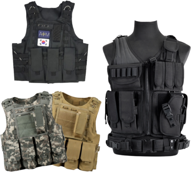 전술조끼 방탄조끼 군용 전투 방탄복 플레이트캐리어 서바이벌 방탄조끼 밀리터리 테크웨어 B. 전술조끼(고급형) 1개 블랙, B. 전술조끼(고급형) × 블랙 × 1개