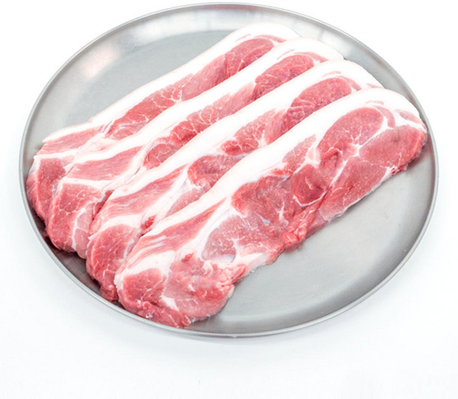 국내산 한돈 돼지 냉장 앞다리살 구이용 슬라이스 1kg, 4개