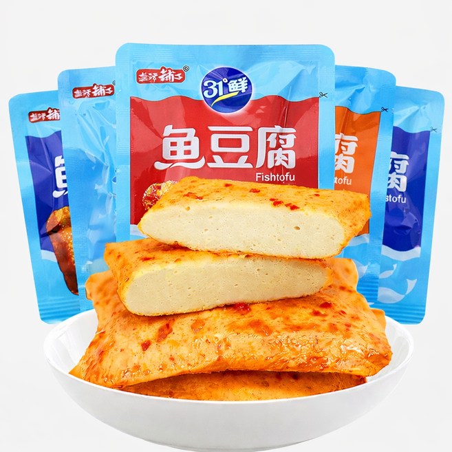 매콤 건두부 스낵 생선두부 두부, 9개, 20g